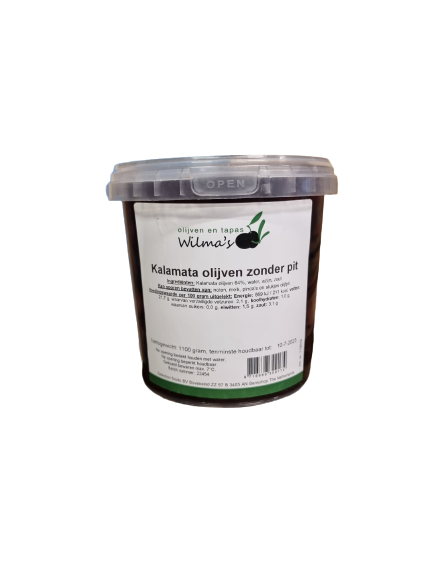 Kalamata Olijven Zwart ZP  Pet 1100gr   S.F.