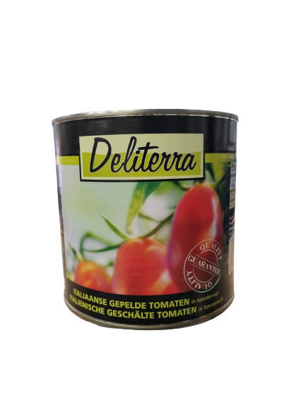 Gepelde Tomaten blik 2650ml Deliterra