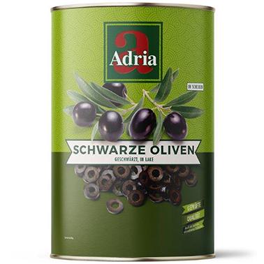[MF-10220] Olijven Zwart gesneden Blik 4250ml Adria