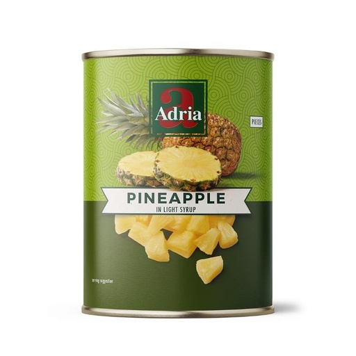 [MF-10715] Ananas stukjes  blik 580ml, Adria